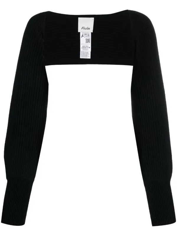 Allude ribbed-knit Bolero Cardigan 