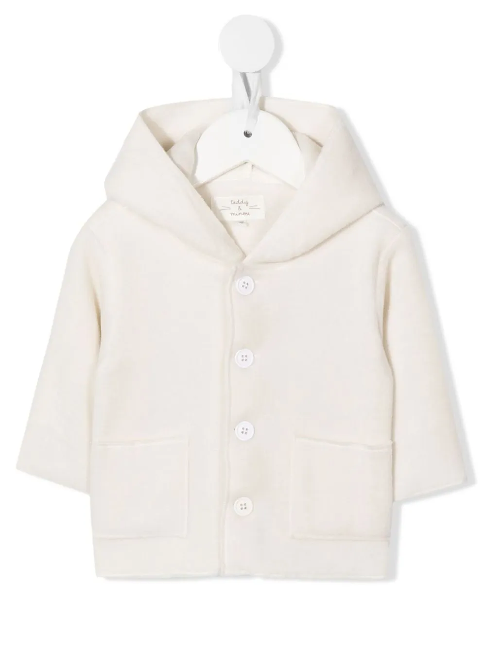 

TEDDY & MINOU hooded button-up jacket - White