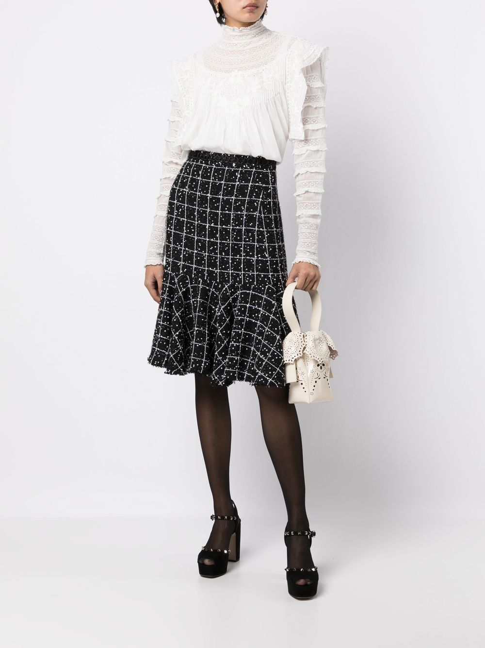 Giambattista Valli Flared rok - Zwart