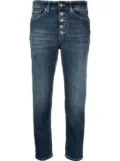 DONDUP bleach-effect high-waisted jeans - Blue