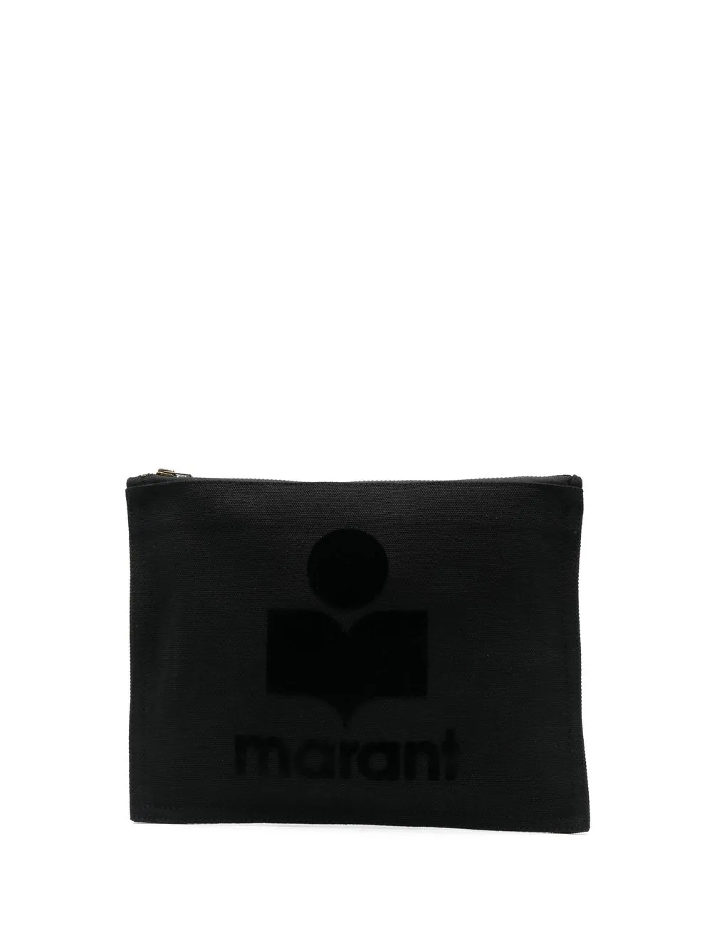 

Isabel Marant embossed-logo clutch bag - Black
