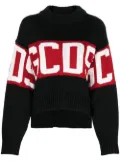 GCDS intarsia-knit wool-blend jumper - Black