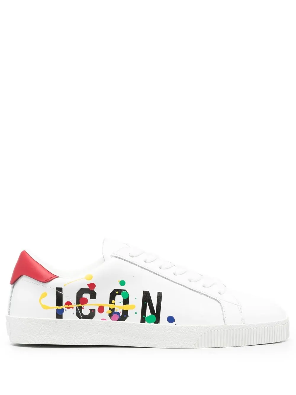 

Dsquared2 tenis bajos con estampado Icon - Blanco