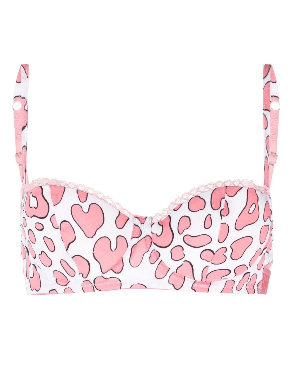 

Moschino brasier con animal print - Rosado