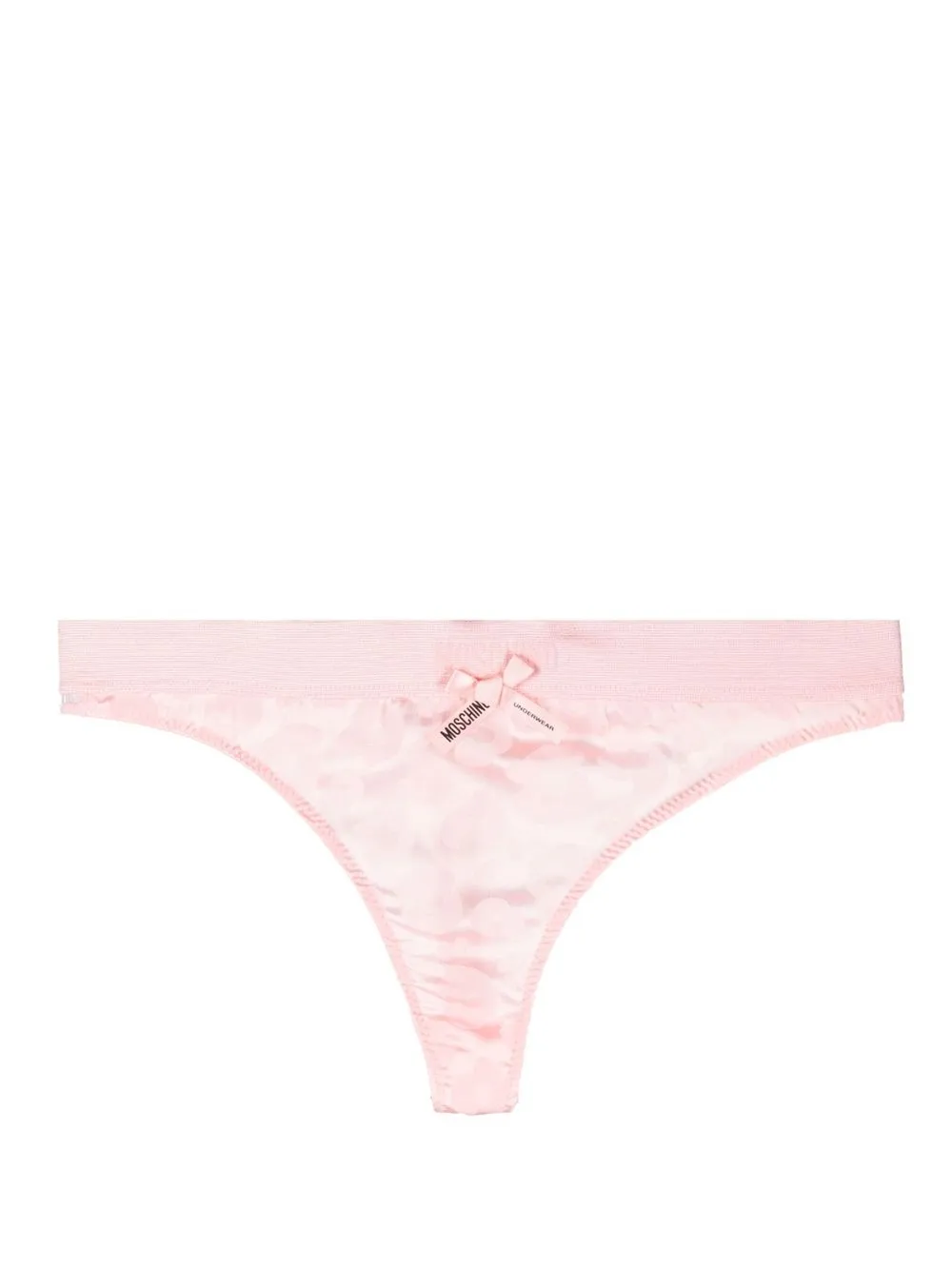 

Moschino leopard-print logo-waist thong - Pink