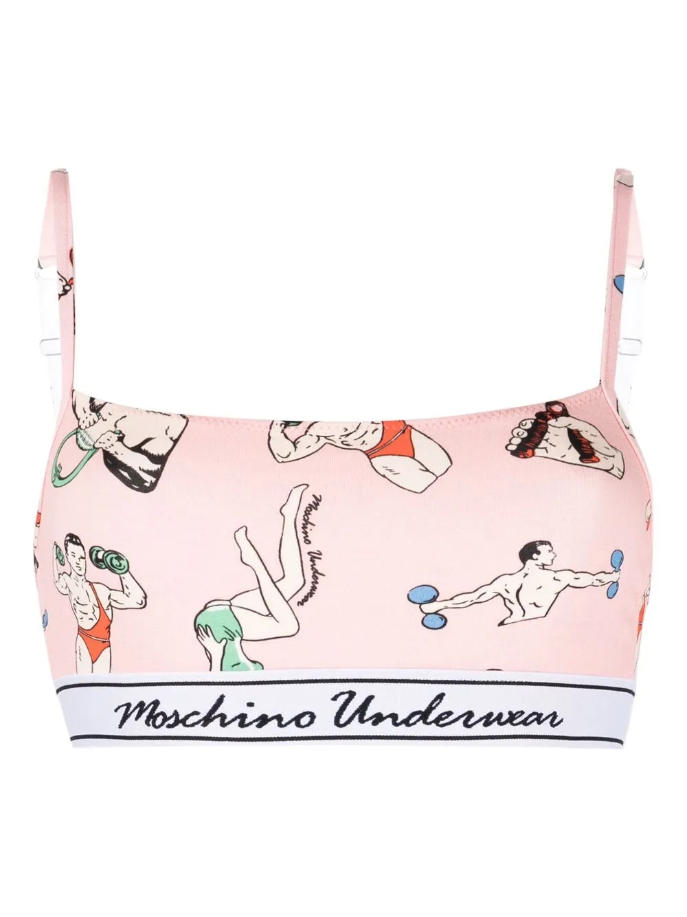 

Moschino bra deportivo con estampado de gimnasta - Rosado