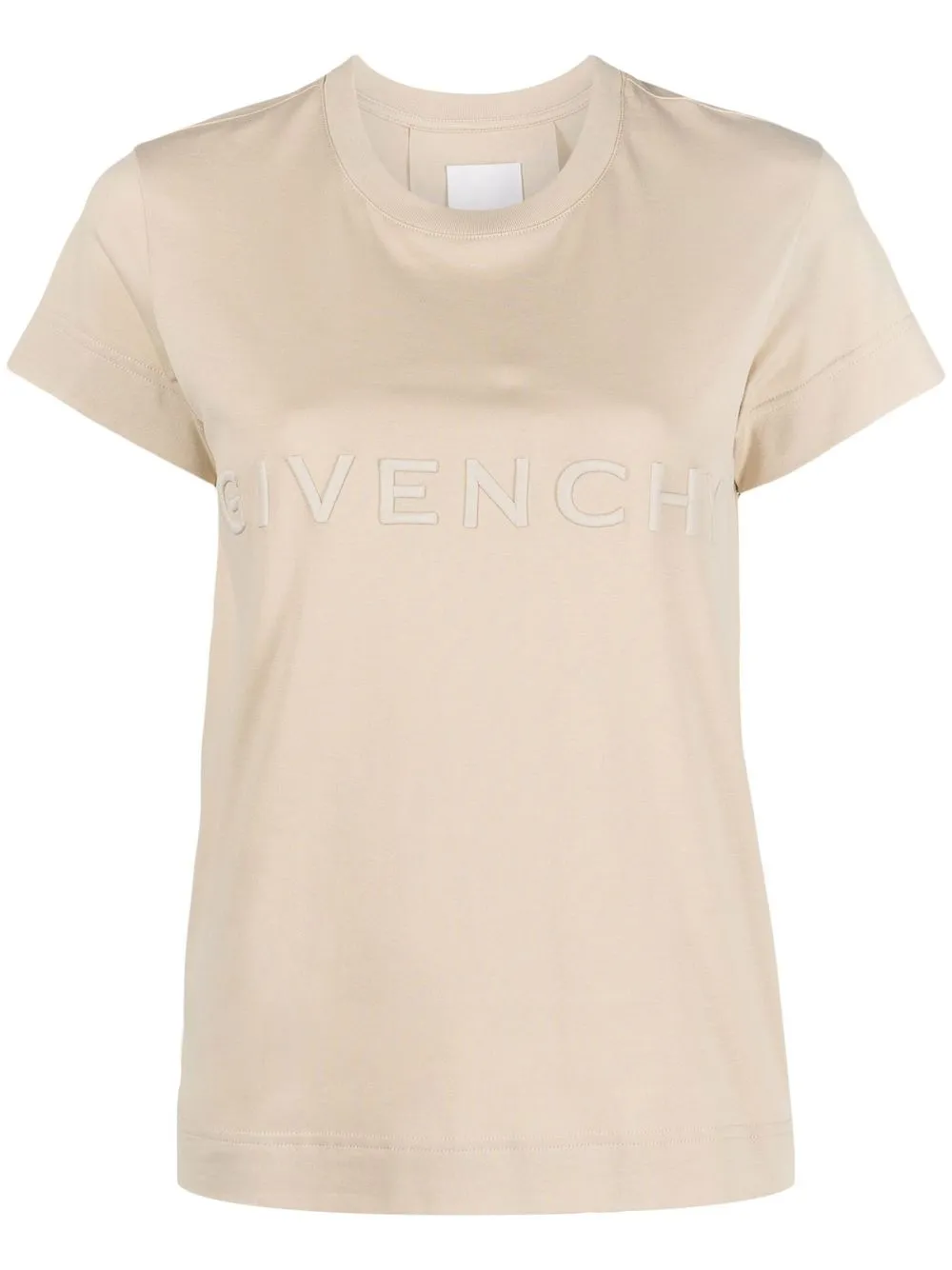 

Givenchy logo-embroidered cotton T-shirt - Neutrals