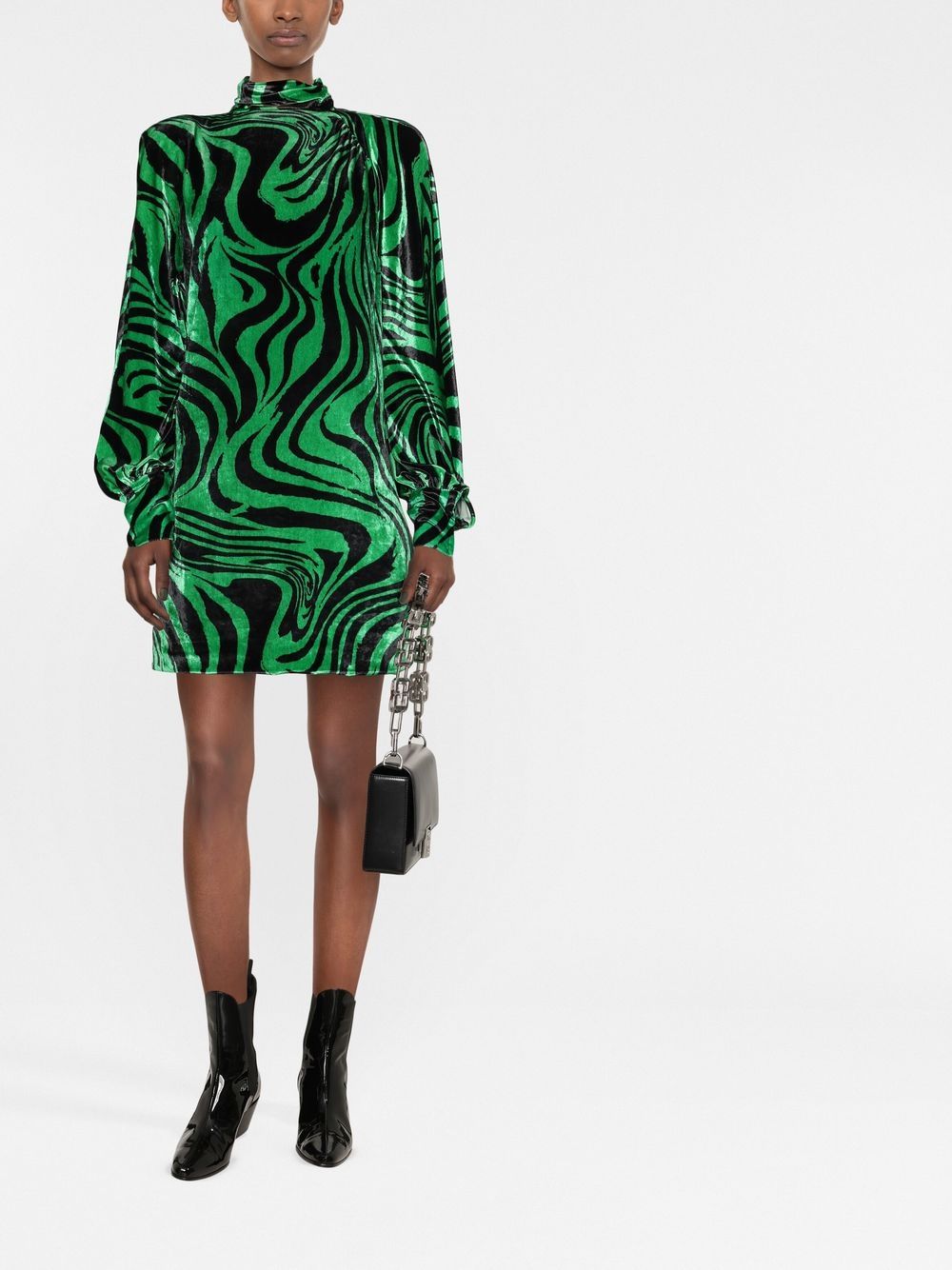 Philosophy Di Lorenzo Serafini Jurk met abstracte print - Groen