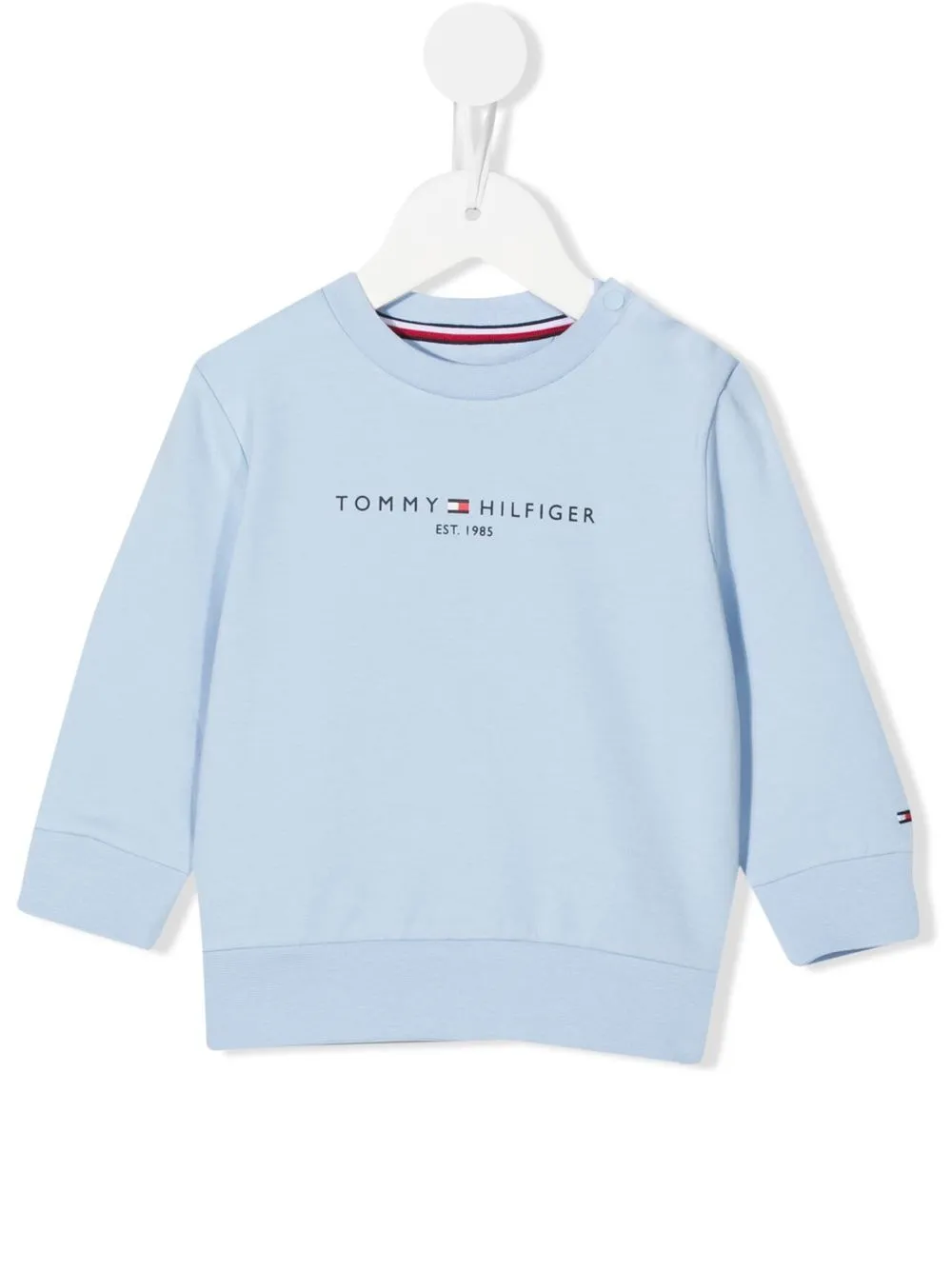 

Tommy Hilfiger Junior logo-print crew neck sweatshirt - Blue