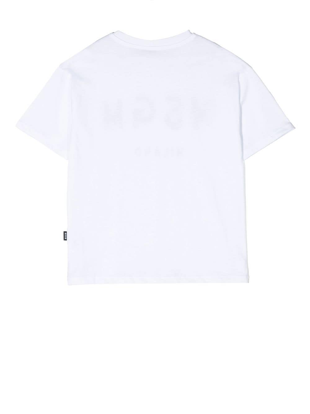 MSGM Kids T-shirt met logoprint - Wit