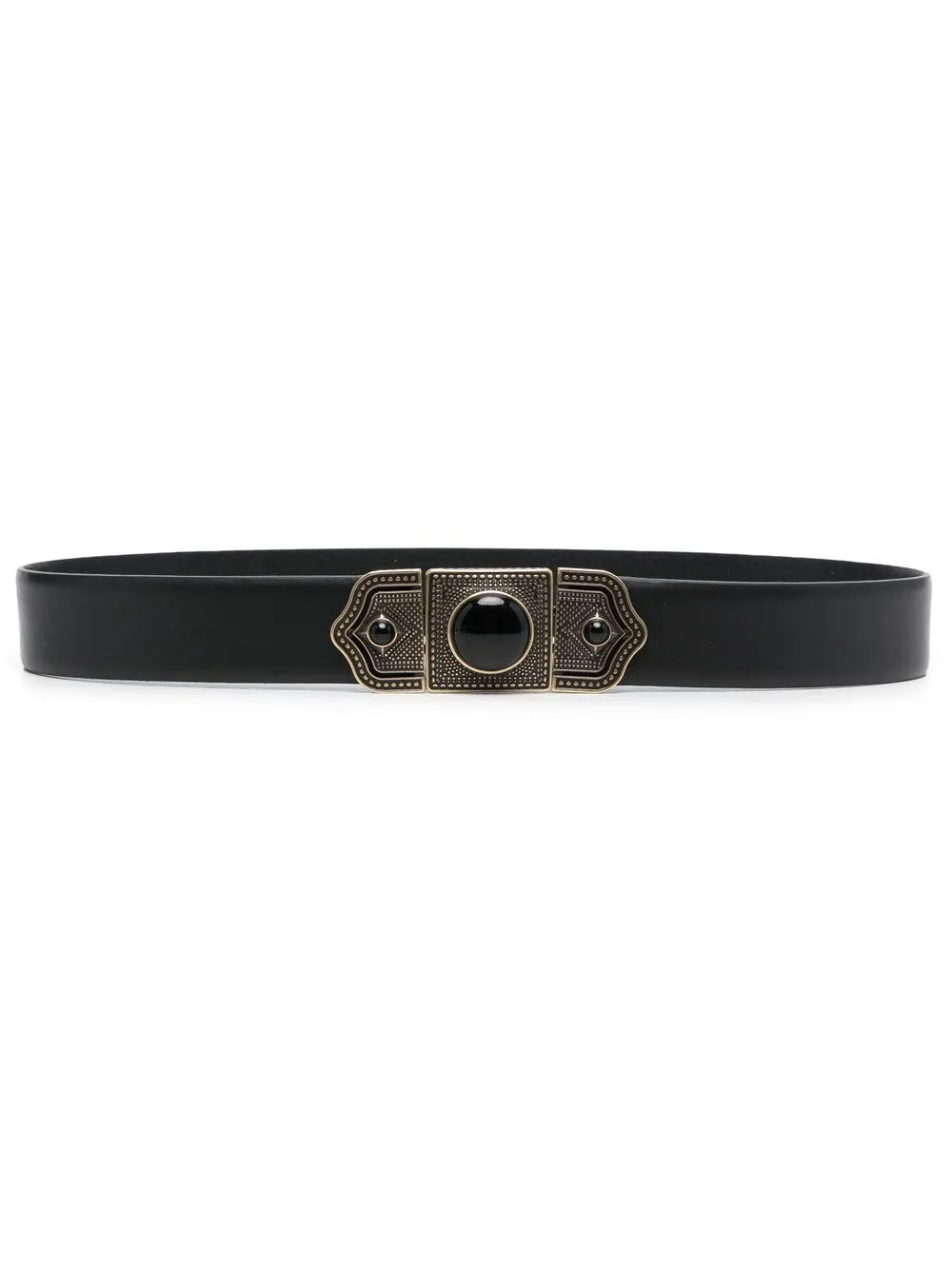 

ETRO gemstone-embellished leather belt - Black