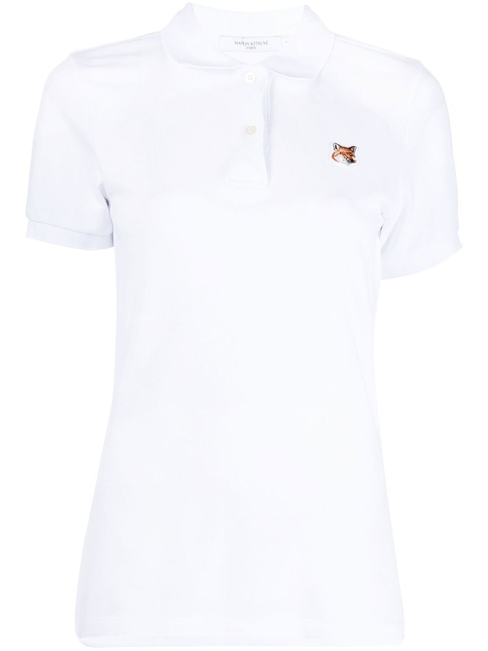 

Maison Kitsuné fox-head cotton polo shirt - White