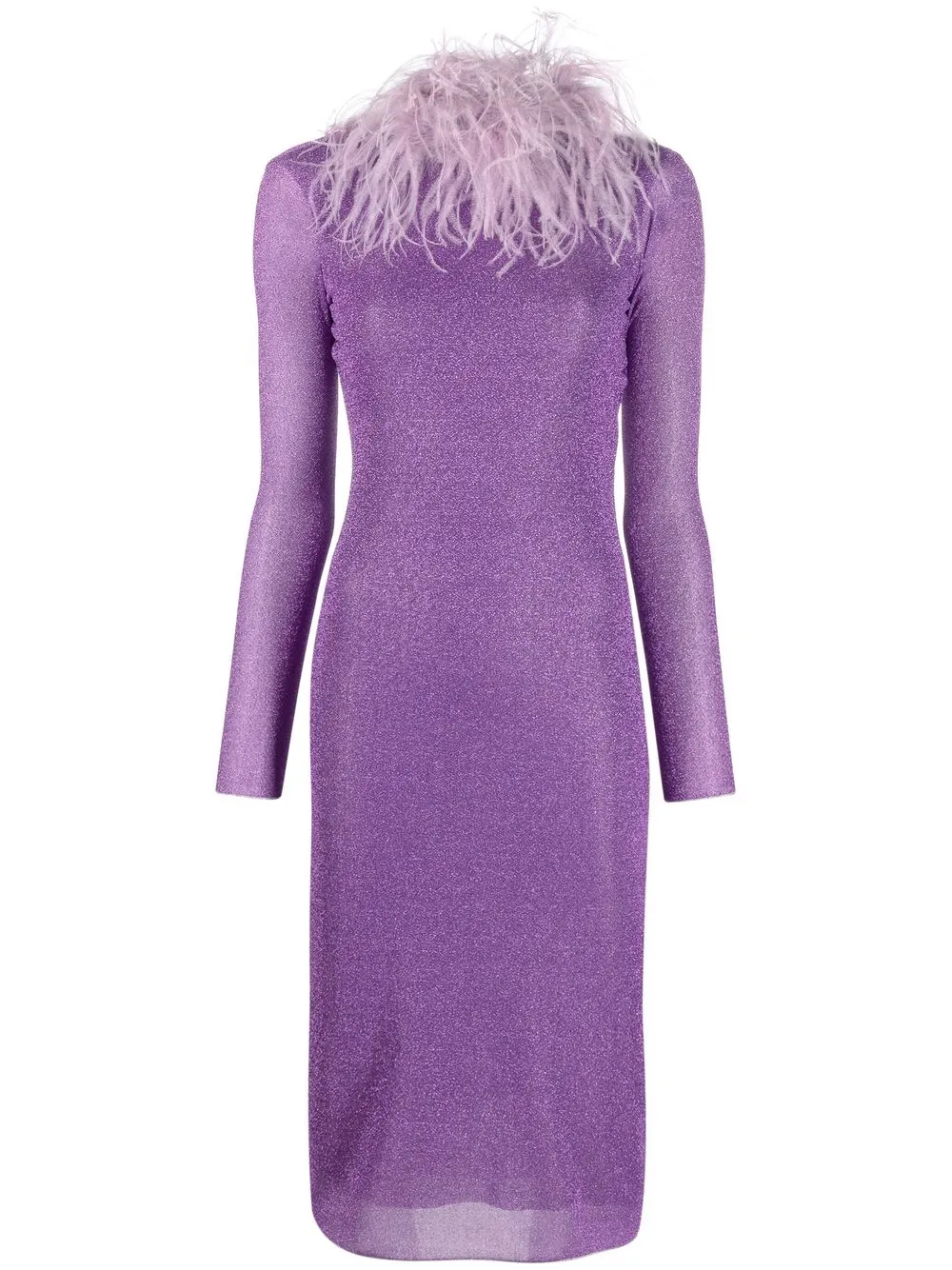 

Oséree vestido midi con detalle de pelo - Morado