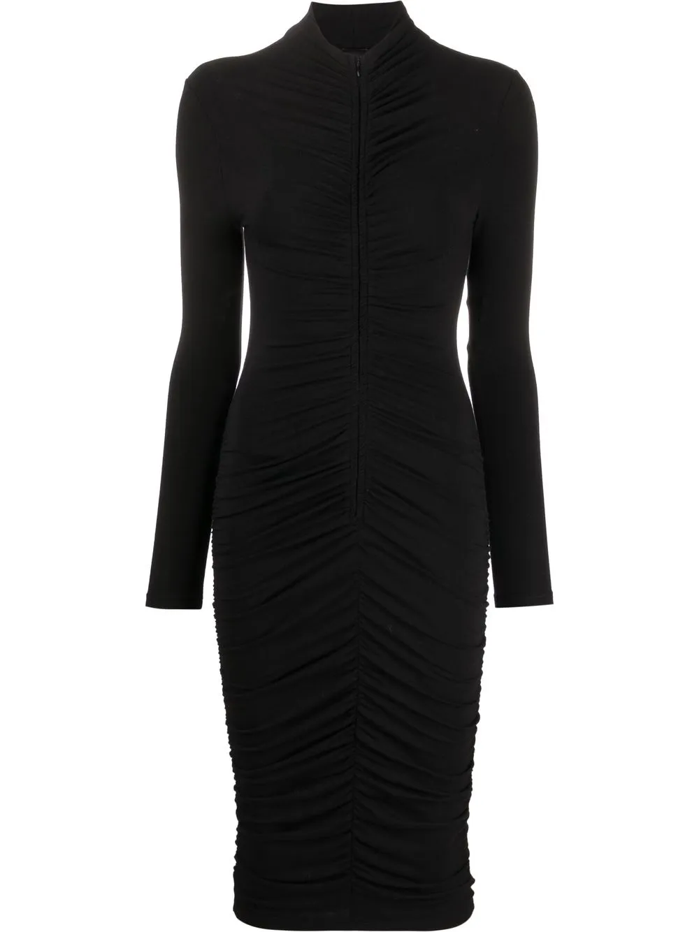 

PINKO long-sleeved draped dress - Black