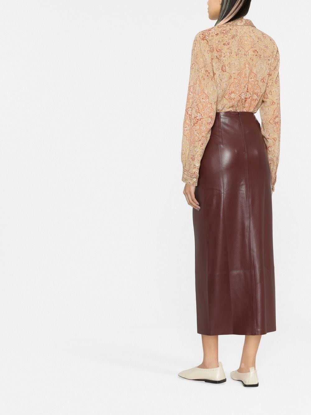 Nanushka twist-front faux-leather Wrap Skirt - Farfetch