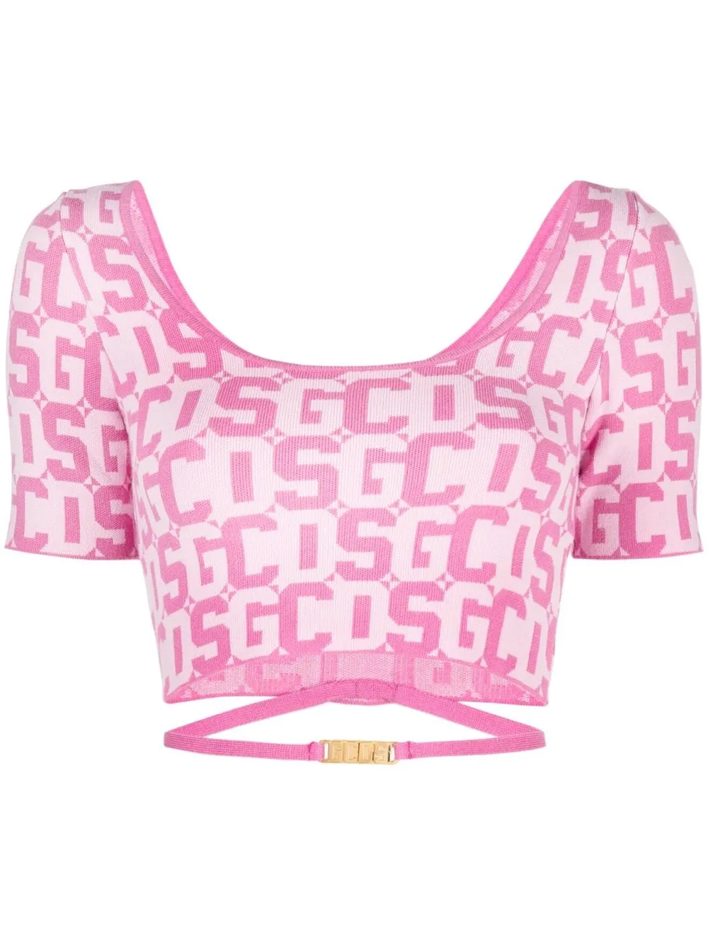 

Gcds top corto con logo estampado - Rosado