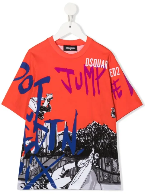 DSQUARED2 KIDS graphic-print short-sleeve T-shirt 