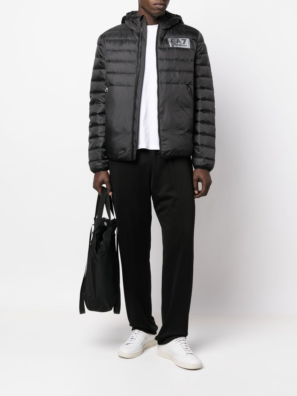 Ea7 Emporio Armani logo-patch duck-feather Jacket - Farfetch