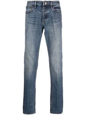 Emporio Armani Denim Zipped And Buttoned Jeans in Blue for Men Mens Clothing Jeans Straight-leg jeans Save 36% 