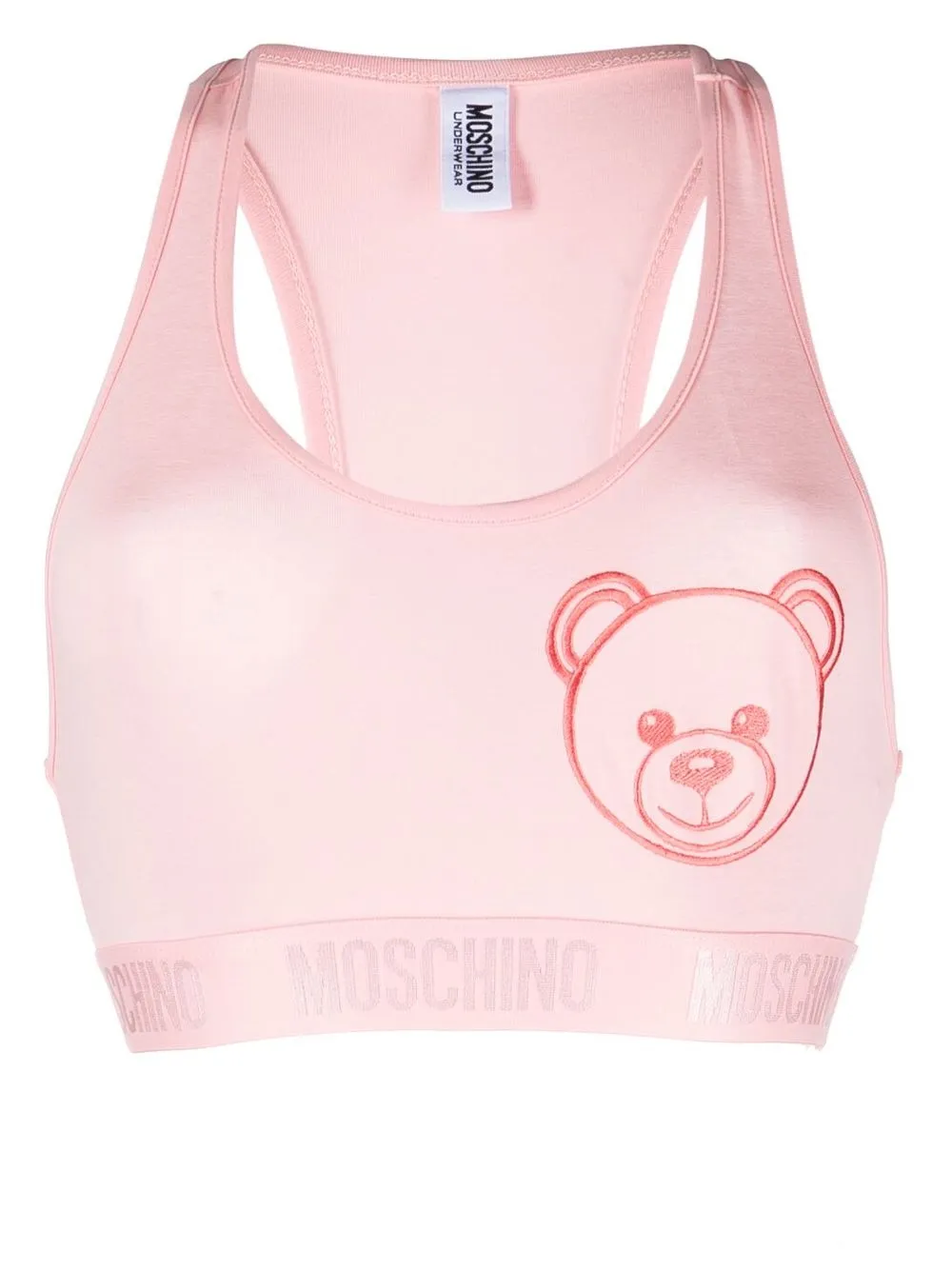 

Moschino top sin mangas con motivo Teddy Bear - Rosado