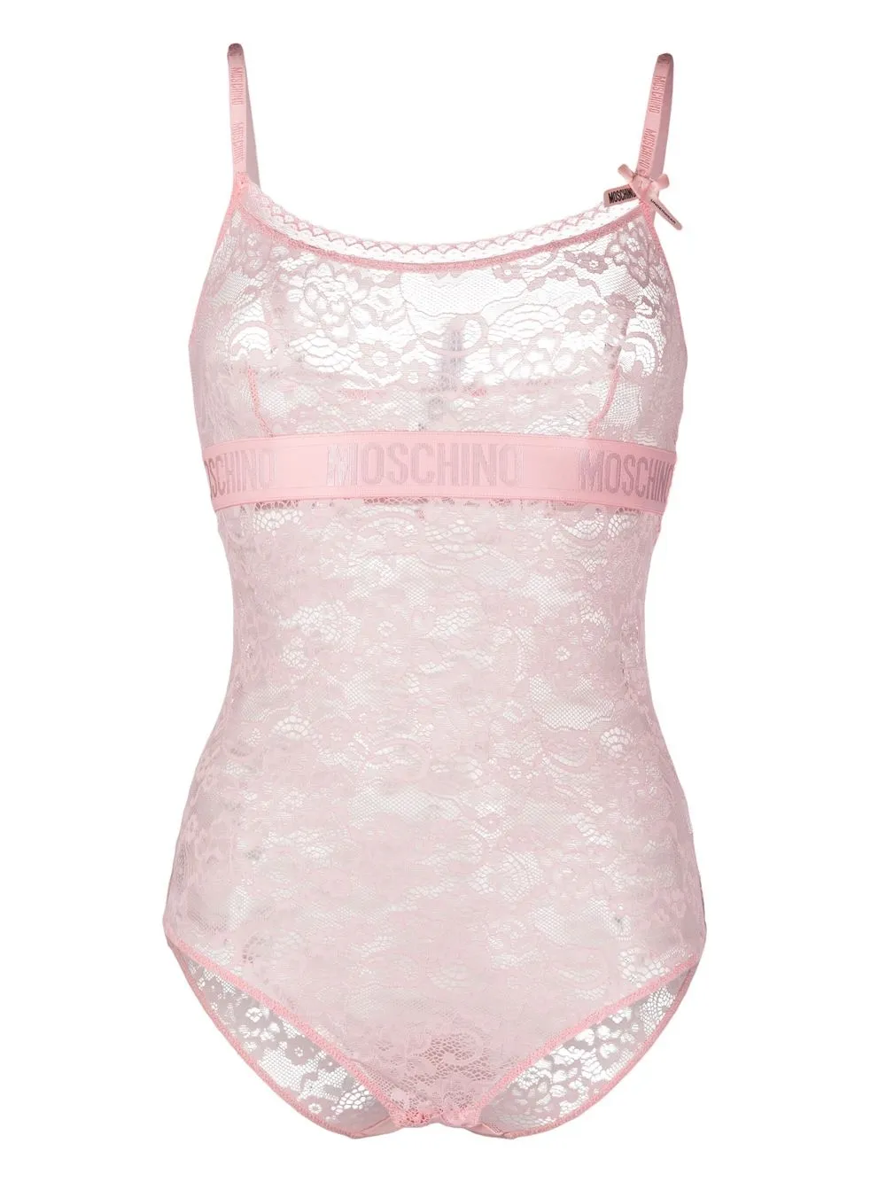 

Moschino body con encaje floral - Rosado