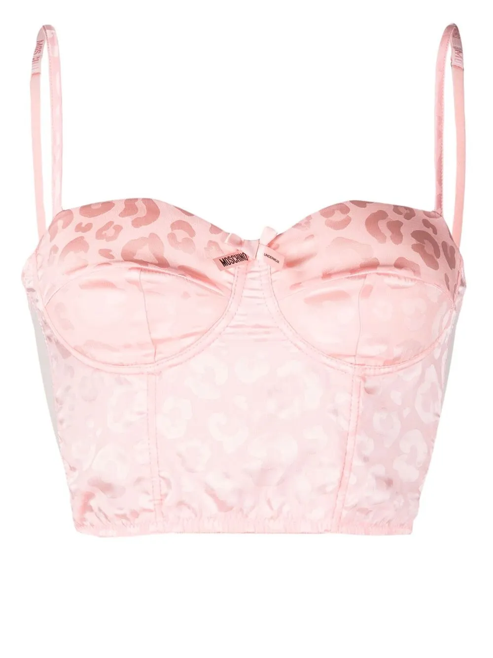 

Moschino bralette con estampado de leopardo - Rosado