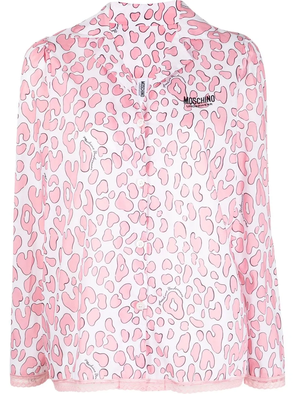 

Moschino set de pijama con estampado de leopardo - Rosado