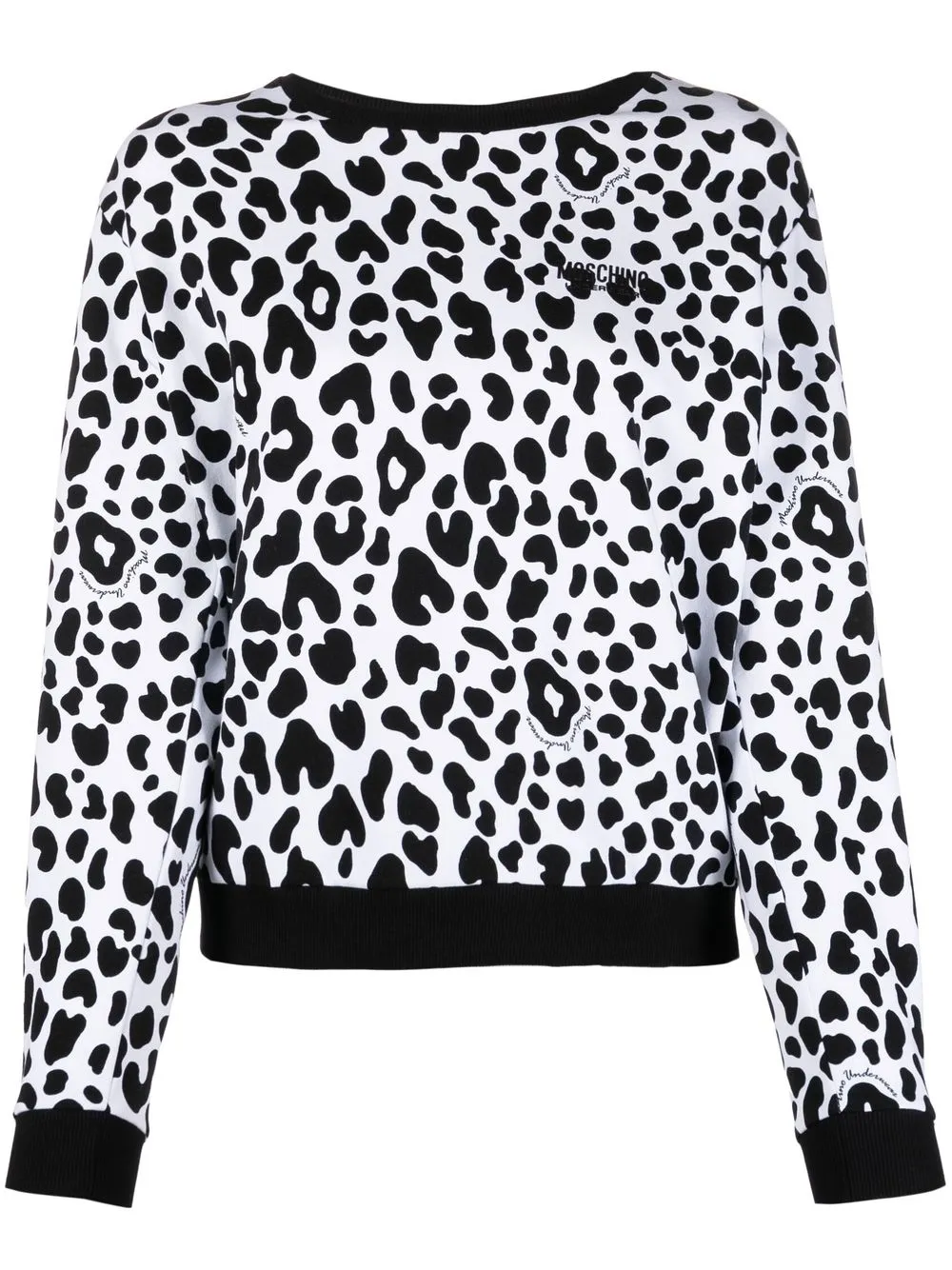 

Moschino sudadera con estampado de leopardo - Negro