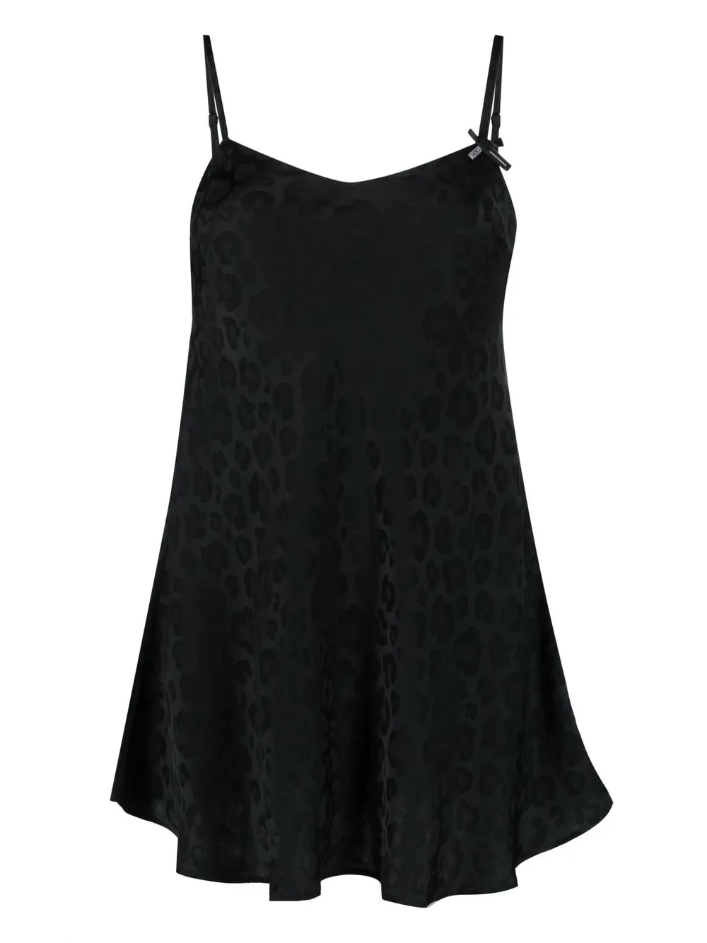 

Moschino slip dress con estampado de leopardo - Negro