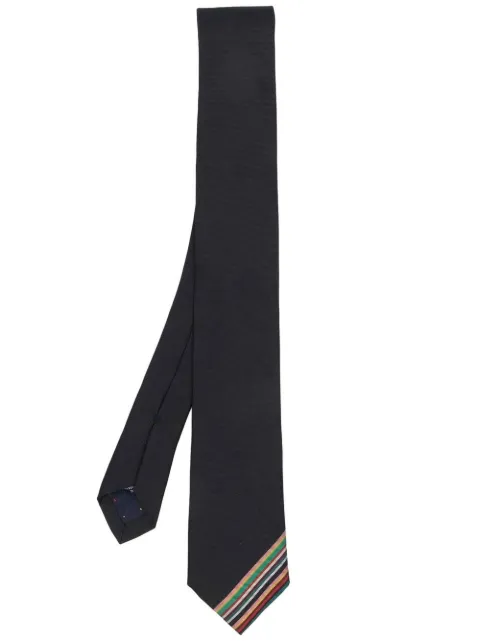 Paul Smith stripe-detail silk tie 