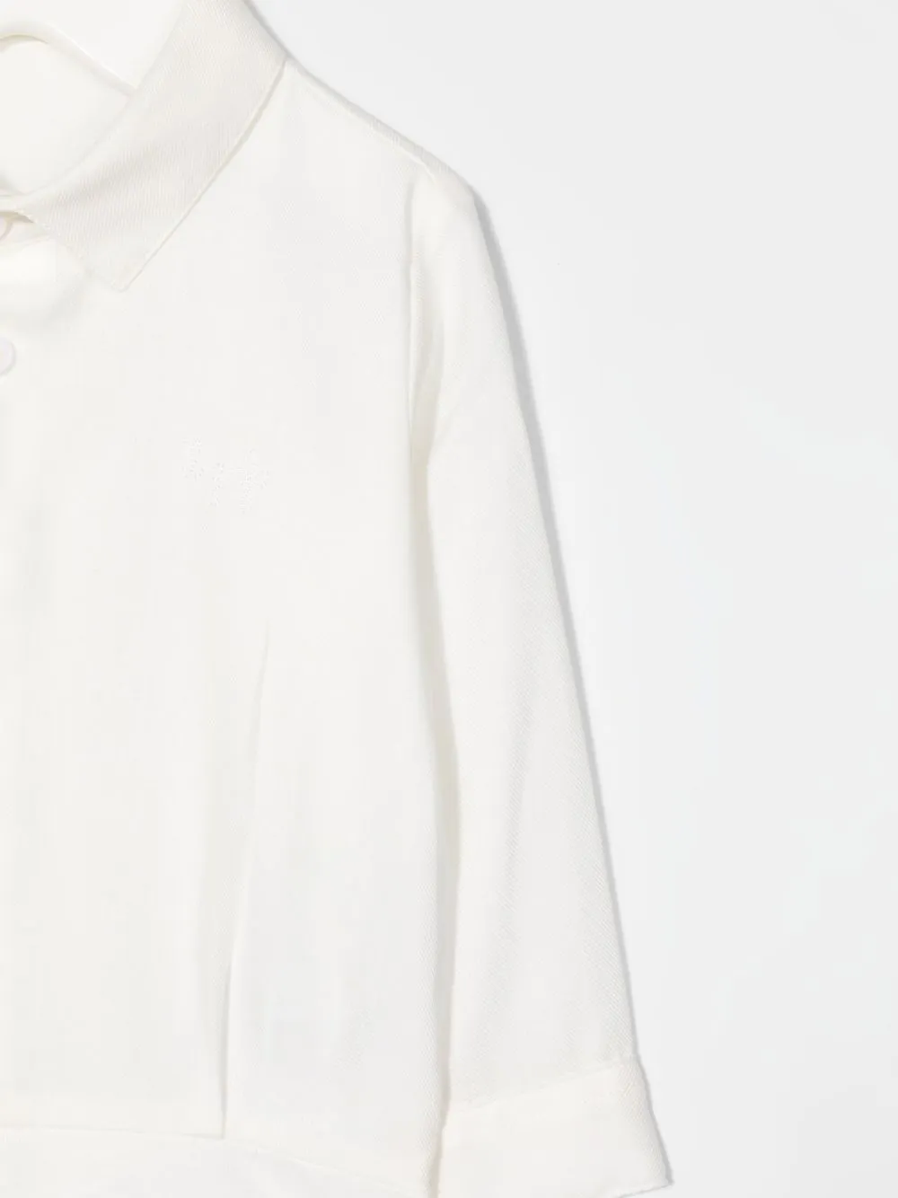  Il Gufo Long-sleeve Button-up Shortie - White 