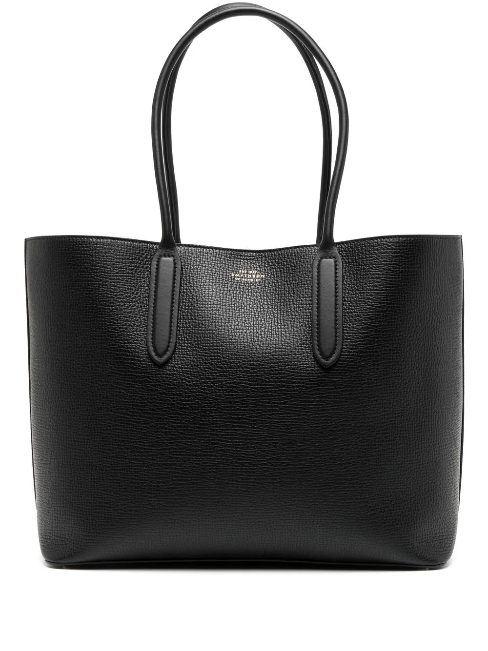 

Smythson pebbled-texture leather tote - Black