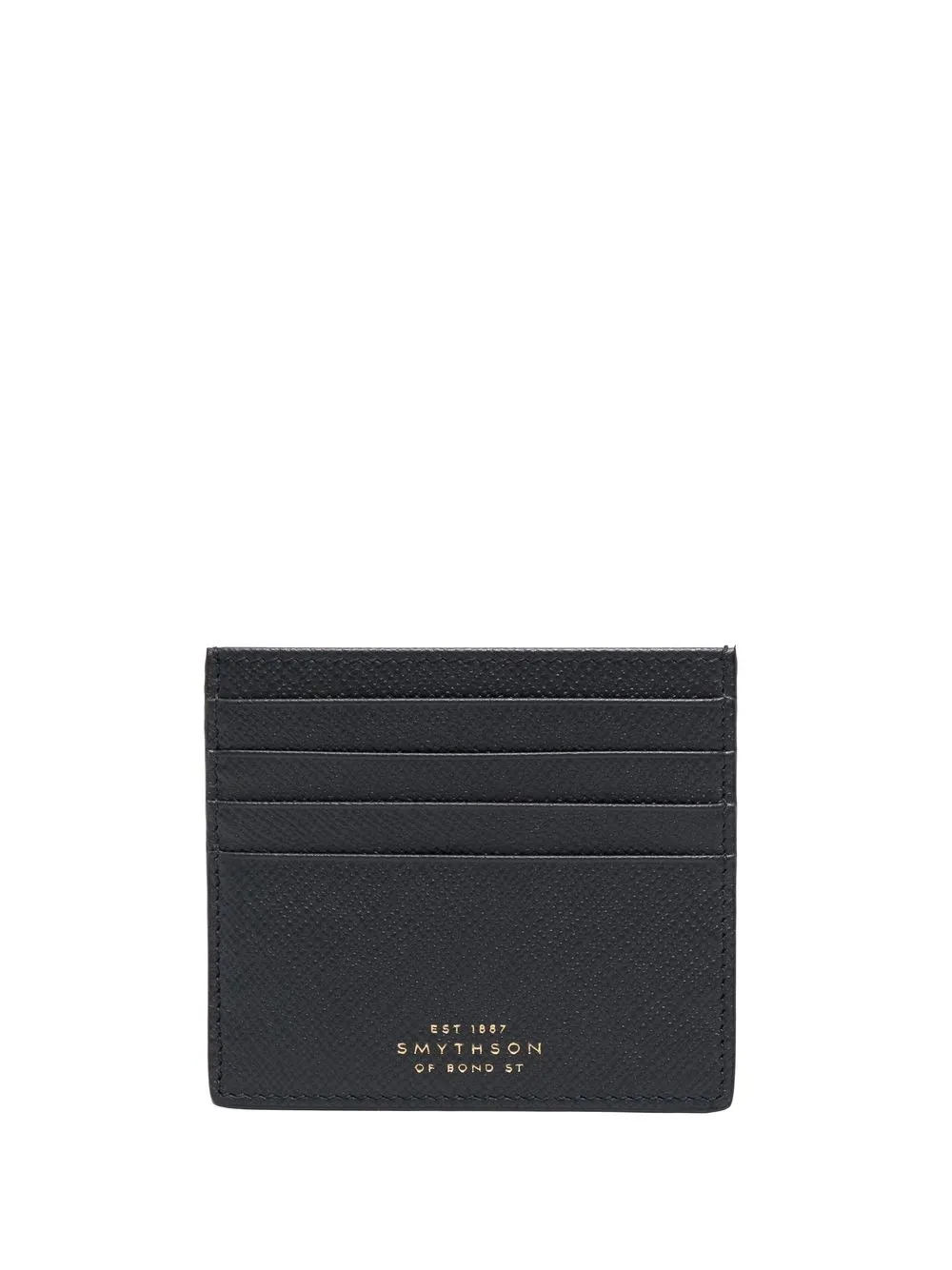 

Smythson tarjetero con logo en relieve - Negro