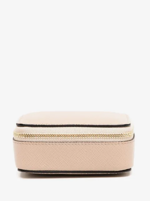 Smythson logo-stamp zip box