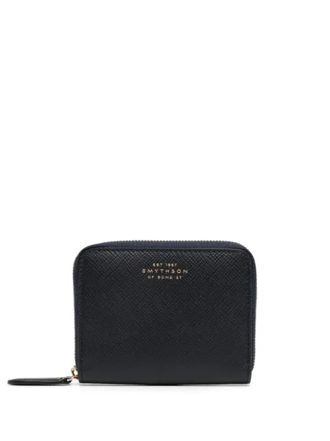 Smythson cartera granulada con cierre