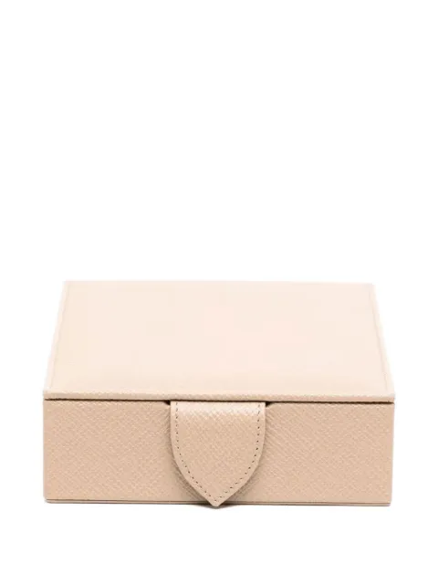 Smythson foldover leather trinket box