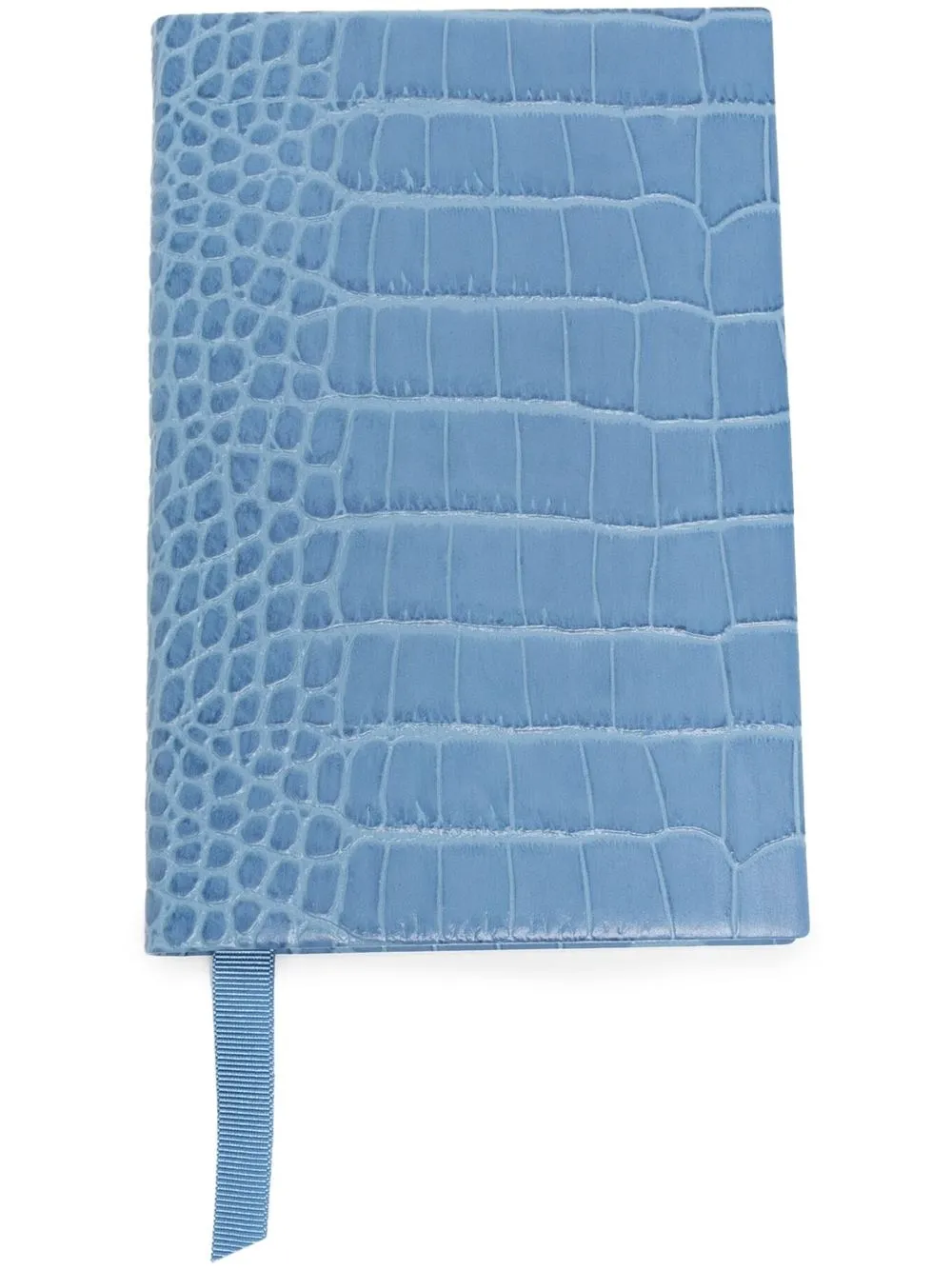 

Smythson crocodile-effect leather-bound notebook - Blue