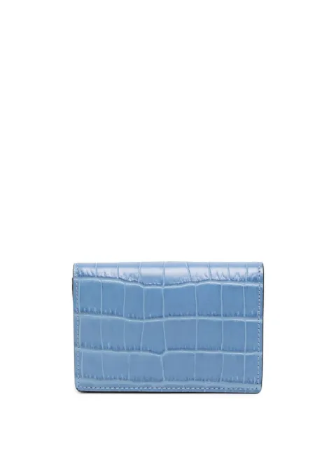 Smythson crocodile-effect leather wallet