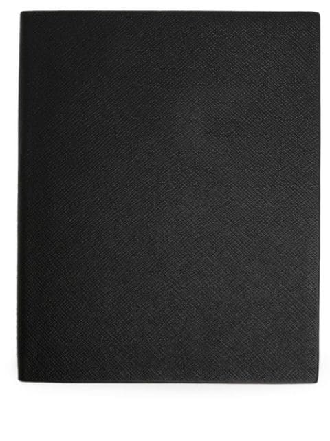 Smythson grained-texture unruled notebook