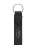 Smythson logo-tag keychain - Black