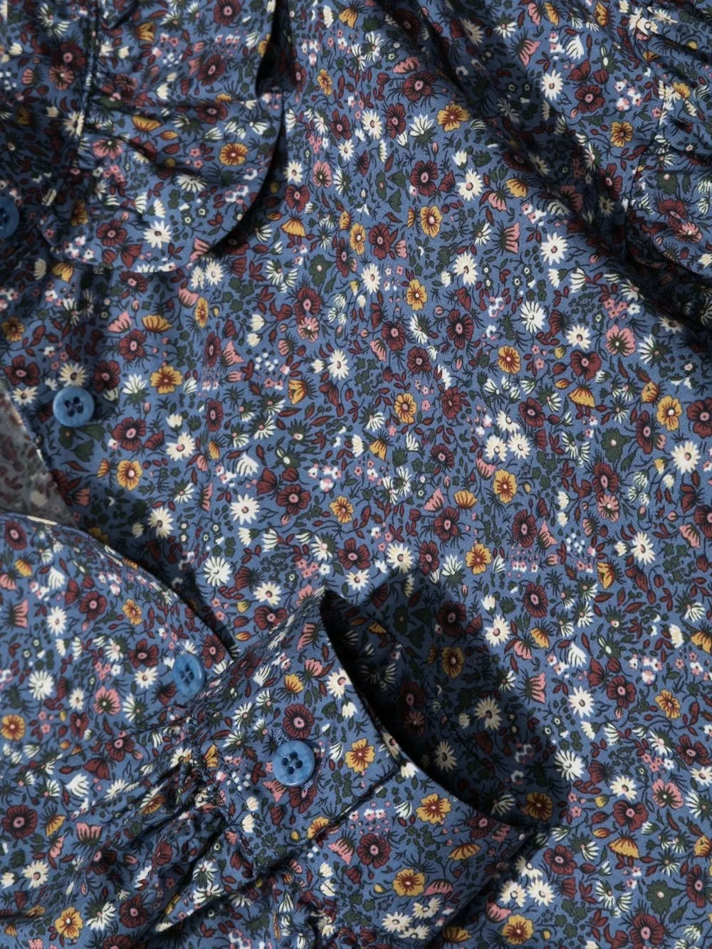  Il Gufo Hemd Mit Rüschenkragen   Blau 