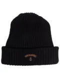 Paul & Shark Yatching ribbed-knit wool beanie - Black
