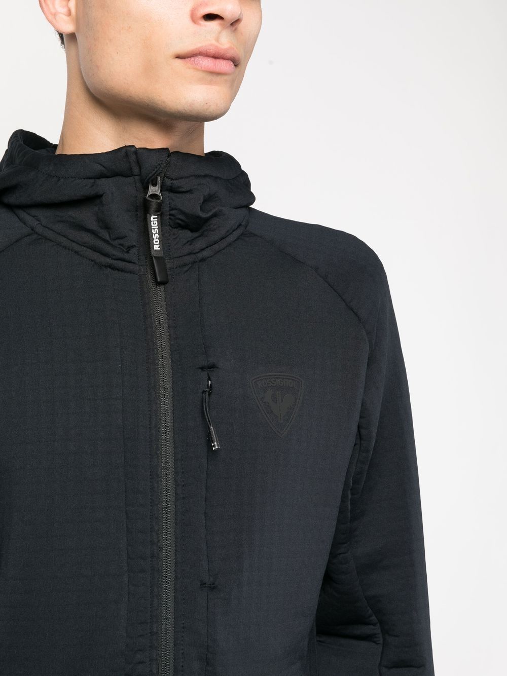 Shop Rossignol Skpr Zip-up Hoodie In Black