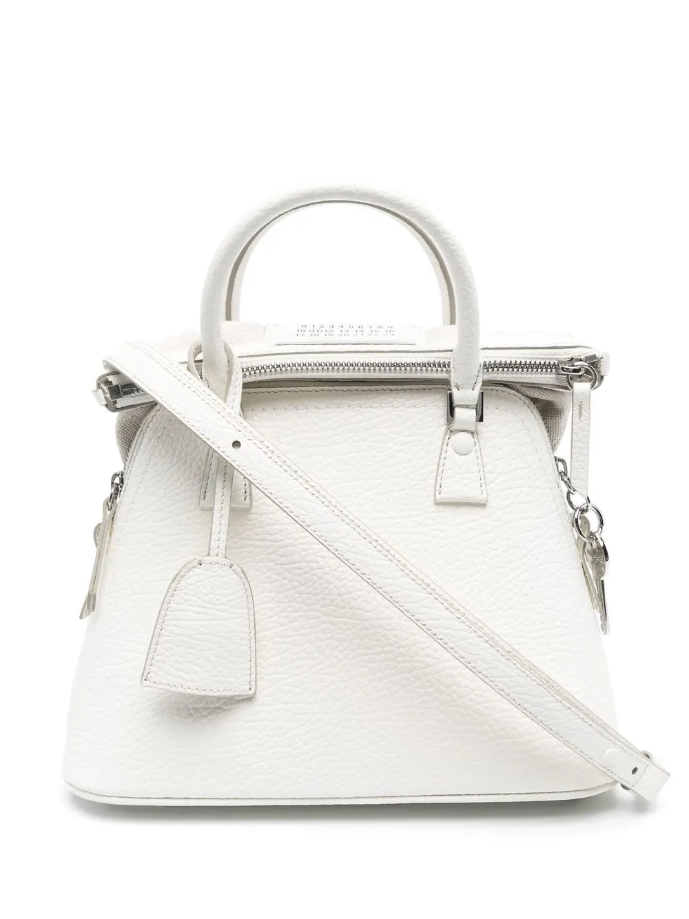 

Maison Margiela tote con parche de números - Blanco