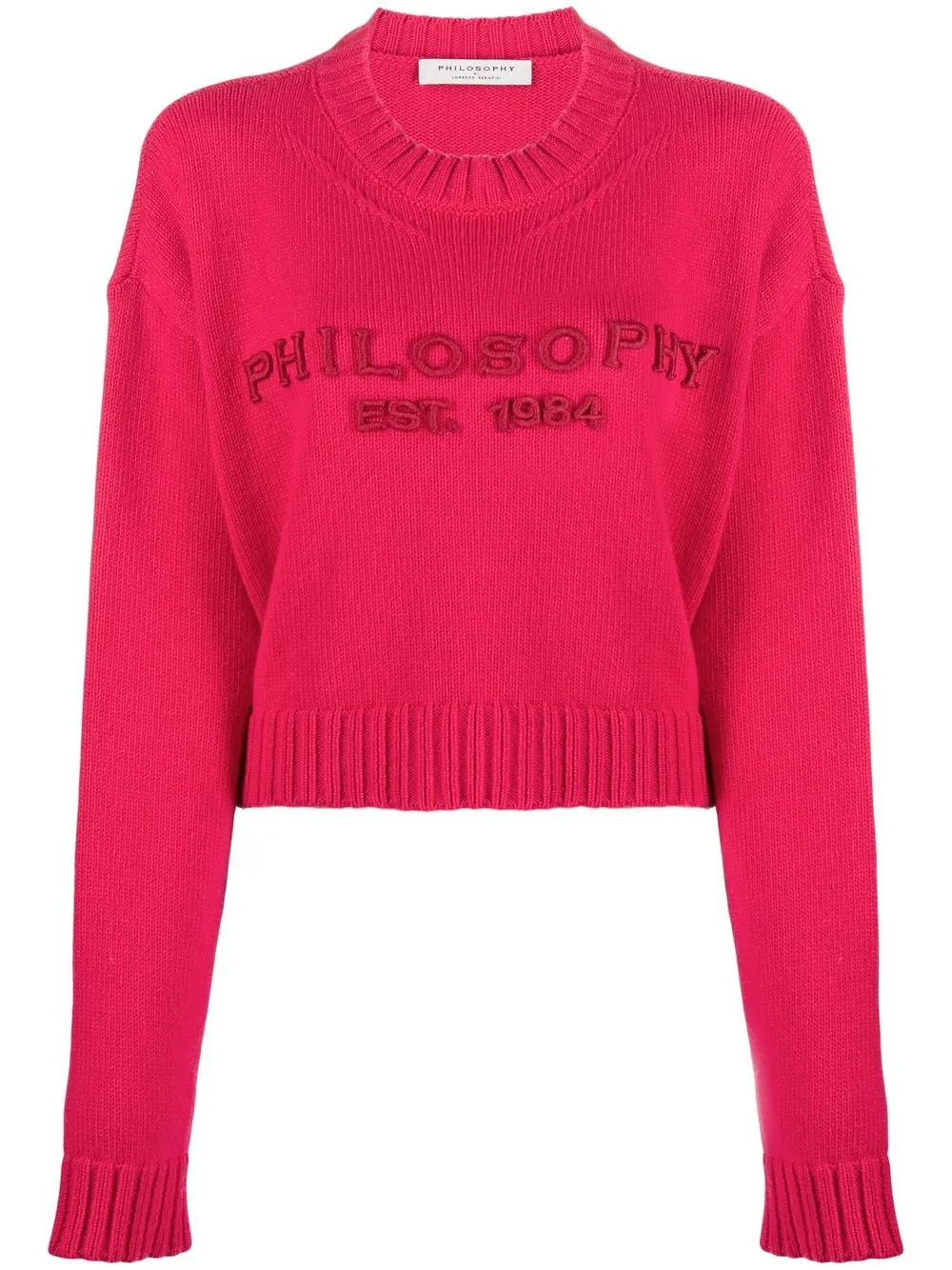 

Philosophy Di Lorenzo Serafini suéter con logo bordado - Rosado