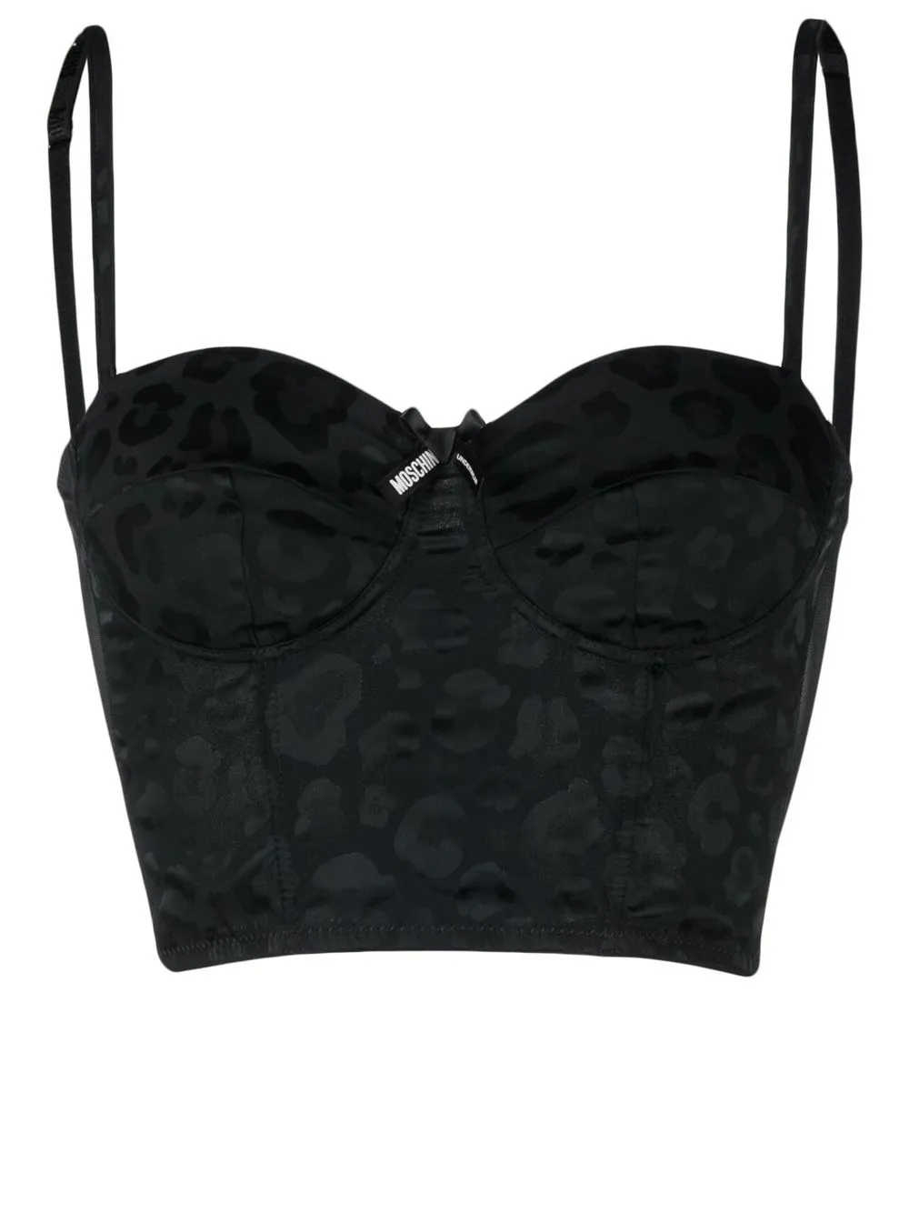 

Moschino bralette con estampado de leopardo - Negro