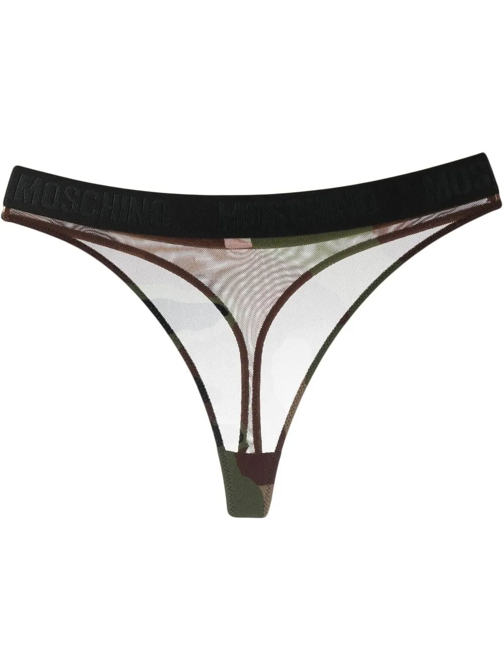 

Moschino tanga con motivo militar - Verde