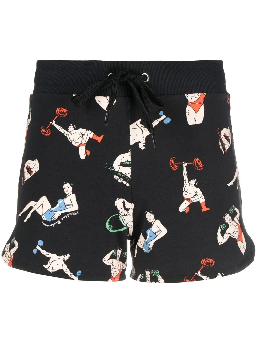 

Moschino graphic-print cotton shorts - Black