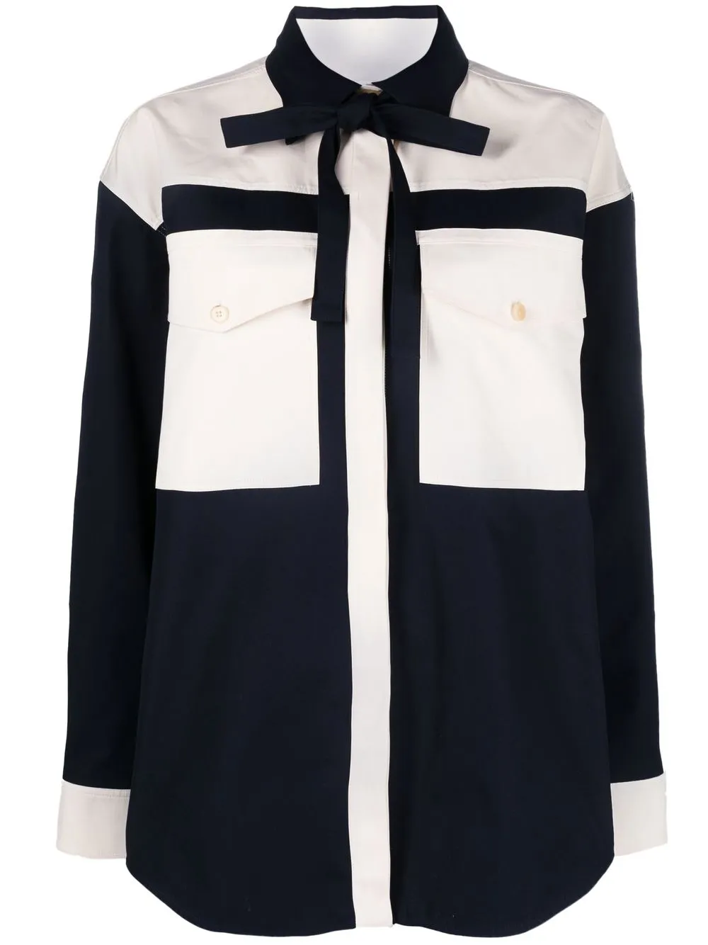 

Jil Sander camisa manga larga con paneles - Azul