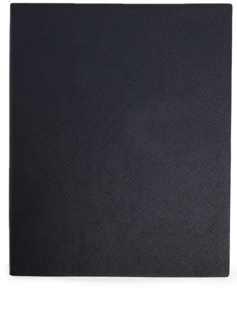 Smythson unruled grained-leather notebook